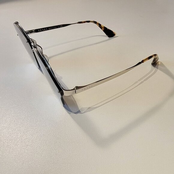 Prada SPR 64T -1BC-2B0 Gold Brown Authentic Sunglasses , no case - Picture 3 of 6